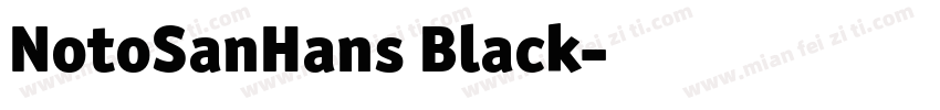 NotoSanHans Black字体转换